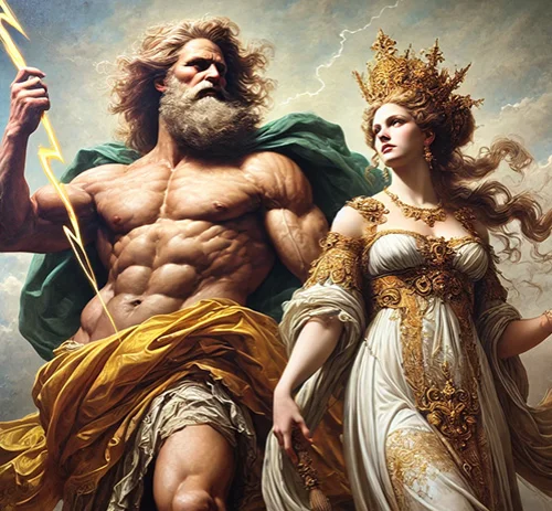 Illustration of greek gods and goddesses