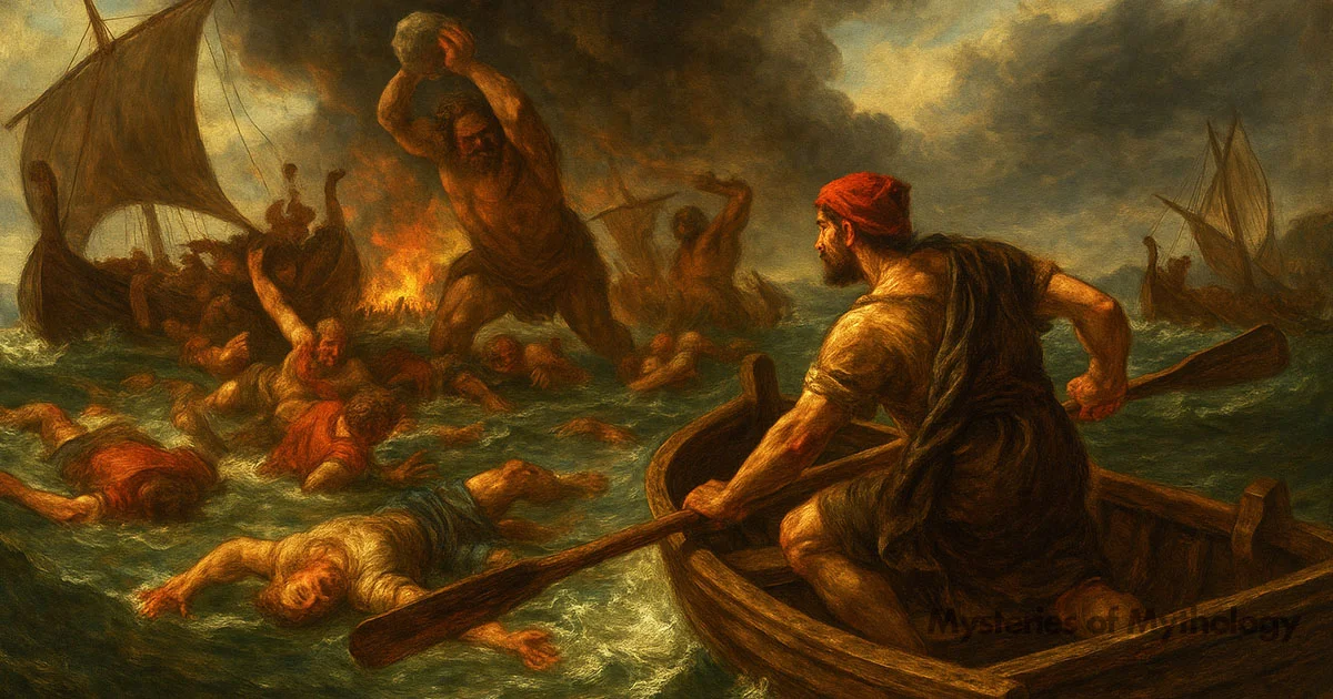 Odysseus flees the Laestrygonians
